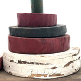 Sculptural Old Handmade Stacking Toy with Chippy Paint