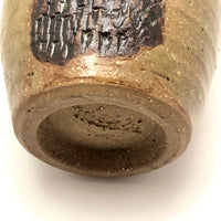 Marlis Schratter Mid-Century Stoneware Vase with Impressed Pattern