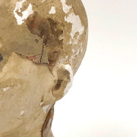 Antique Hand-painted Polychrome Plaster Head