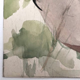 Small Watercolor of Man Working on Boat