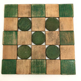 Geometrical Green and Natural Wood Bendy Trivet