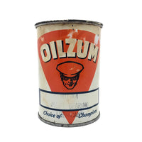 Old Oilzum Lidded Can with Great Graphics, Clean and Usuable