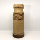 Tall 1960s Pottery Craft California Brown Stoneware Vase