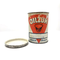 Old Oilzum Lidded Can with Great Graphics, Clean and Usuable