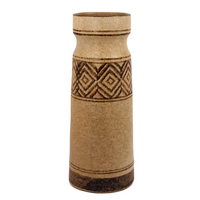 Tall 1960s Pottery Craft California Brown Stoneware Vase