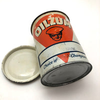Old Oilzum Lidded Can with Great Graphics, Clean and Usuable