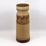 Tall 1960s Pottery Craft California Brown Stoneware Vase