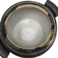 Beautiful Black Glazed Lidded Stoneware Studio Pottery Vessel