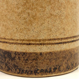 Tall 1960s Pottery Craft California Brown Stoneware Vase