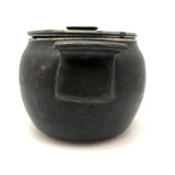 Beautiful Black Glazed Lidded Stoneware Studio Pottery Vessel
