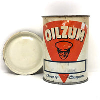 Old Oilzum Lidded Can with Great Graphics, Clean and Usuable