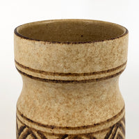 Tall 1960s Pottery Craft California Brown Stoneware Vase