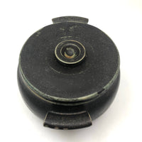 Beautiful Black Glazed Lidded Stoneware Studio Pottery Vessel