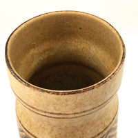 Tall 1960s Pottery Craft California Brown Stoneware Vase