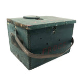 V.L Davis's Handmade Frogs Box with Top Opening, Screened Sides and Carrying Strap