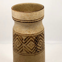 Tall 1960s Pottery Craft California Brown Stoneware Vase