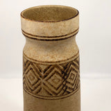 Tall 1960s Pottery Craft California Brown Stoneware Vase