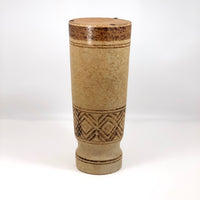 Tall 1960s Pottery Craft California Brown Stoneware Vase