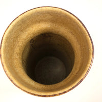 Tall 1960s Pottery Craft California Brown Stoneware Vase
