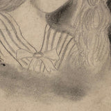 Wonderfully Naive Antique Hand-Drawn Postcard Portrait