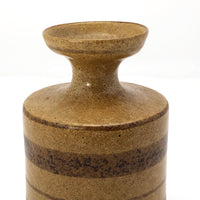 Pottery Craft California Mid-Century Brown on Brown Stoneware Bud Vase