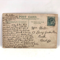 Wonderfully Naive Antique Hand-Drawn Postcard Portrait