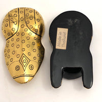 Gold and Black Frog-Shaped Lacquer Box