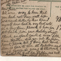 Wonderfully Naive Antique Hand-Drawn Postcard Portrait