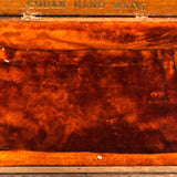 Intensively Stacked Sculptural Old Tramp Art Box with Hinged Lid and Velvet Lining