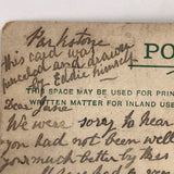 Wonderfully Naive Antique Hand-Drawn Postcard Portrait