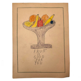 Fruit is Good For You, Old School Drawing by Richard Page Thurton