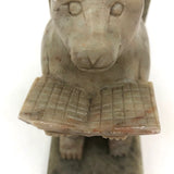 Sweet Reading Monkey, Hand-carved Soapstone and Marble Bookend