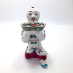 Herend, Hungary Porcelain Chinese Kneeling Man Figurine With 24k Gold Detail