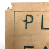 PLAY FAIR! Late 1920s School Drawing by Richard Page Thurston