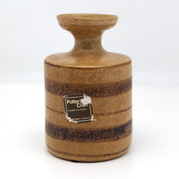 Pottery Craft California Mid-Century Brown on Brown Stoneware Bud Vase