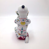 Herend, Hungary Porcelain Chinese Kneeling Man Figurine With 24k Gold Detail