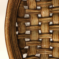 Phil Sellers River Hill Pottery Huge Basket Weave Pottery Platter