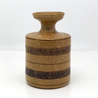 Pottery Craft California Mid-Century Brown on Brown Stoneware Bud Vase