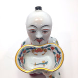 Herend, Hungary Porcelain Chinese Kneeling Man Figurine With 24k Gold Detail