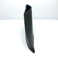 Contemporary Sculptural Matte Black Glazed Slab Vase