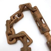 Unusual Old Carved Whimsy with Chain Links, Cage, Plug, and Expandable Part!