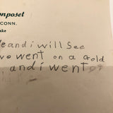 Andrew's Letter to Gill from Camp Wonposet, Litchfield, CT