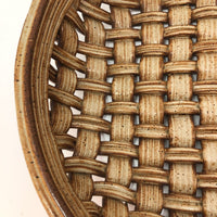 Phil Sellers River Hill Pottery Huge Basket Weave Pottery Platter