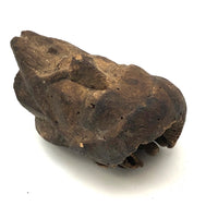 Much Weathered, Very Expressive Antique Carved Wooden Santo Head