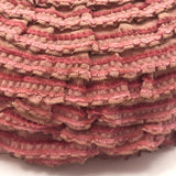 Amazing Large Pink Ruffled Petit Point Pin Cushion