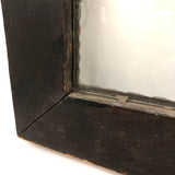 Huge, Ornate Antique Chip Carved Tramp Art Frame with Hearts and Original Glass