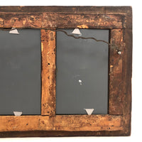 Nice Old Triple Opening Cigar Box Wood Tramp Art Mirror/Frame