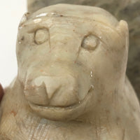 Sweet Reading Monkey, Hand-carved Soapstone and Marble Bookend