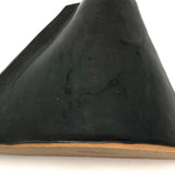 Contemporary Sculptural Matte Black Glazed Slab Vase