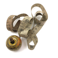 Wonderful Antique Treen Apple Shaped Winding Cloth Measuring Tape